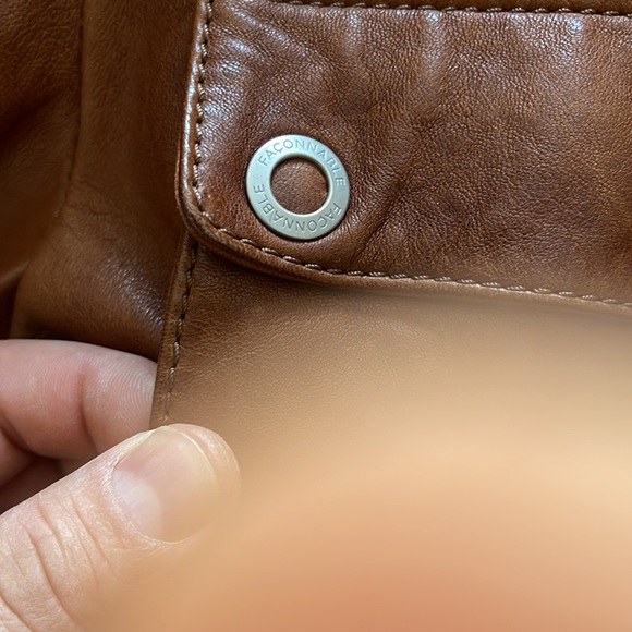 Used Faconnable jeans leather jacket size L - Picture 6 of 6